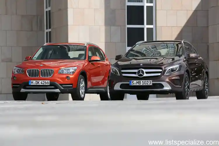 mercedes benz gla vs bmw x1 dimensions comparison